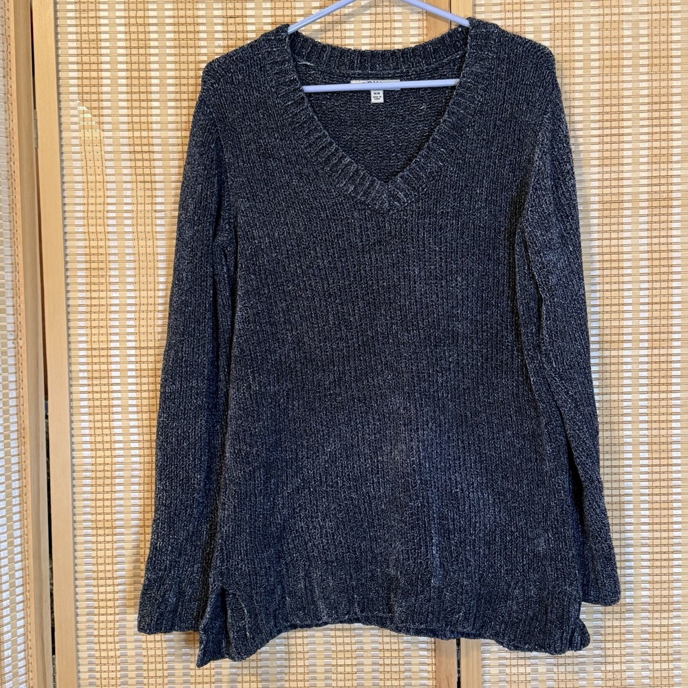 Orvis Womens M Sweater Gray Textured Soft Long Outdoor Office City Party Preppy